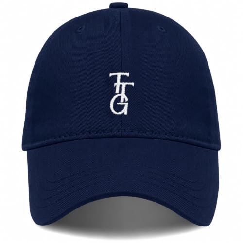 Kids Washed Cotton Baseball Cap, Unstructured Adjustable Toddler Hat for Boys & Girls - color: Marine Blue