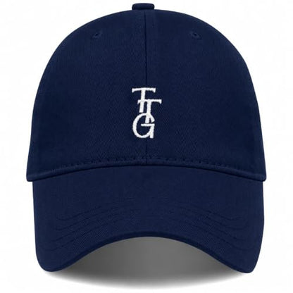 Kids Washed Cotton Baseball Cap, Unstructured Adjustable Toddler Hat for Boys & Girls - color: Marine Blue