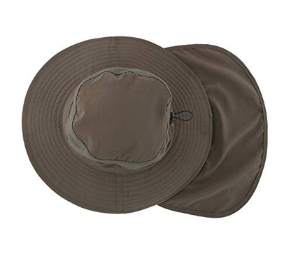 Home Prefer Outdoor UPF50+ Mesh Sun Hat Wide Brim Fishing Hat with Neck Flap Sun Hat for Men Women - color: Army Green