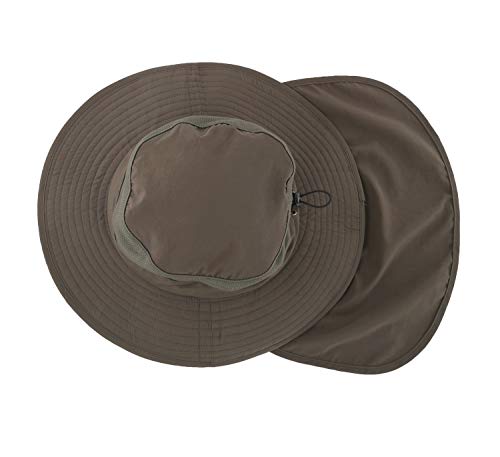 Home Prefer Outdoor UPF50+ Mesh Sun Hat Wide Brim Fishing Hat with Neck Flap Sun Hat for Men Women - color: Army Green