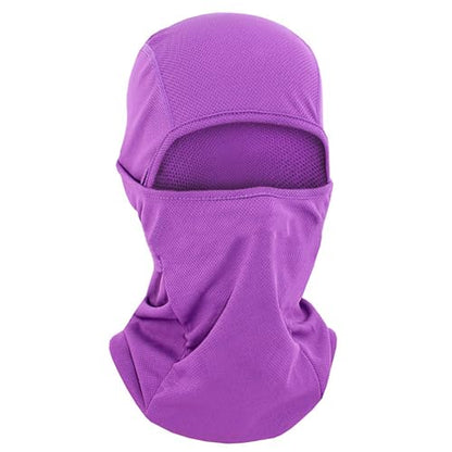 TOPTIE Mesh Balaclava with Hinge Design, Breathable Helmet Liner - color: Purple