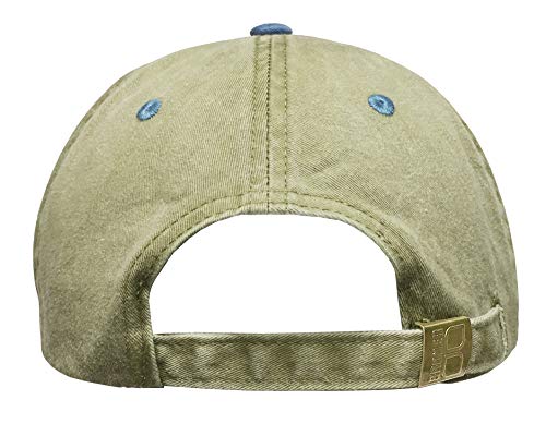 Broner Washed Cotton Swordfish Cap - color: Khaki With Blue