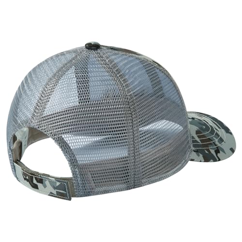 BASSDASH Altimate Fishing Hat Mesh Back for Men Women Adjustable Baseball Trucker Cap - color: Rock Camo