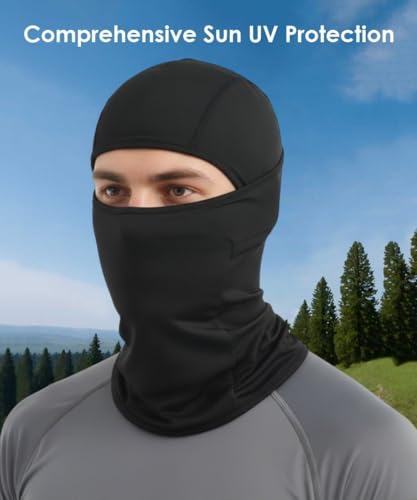 Ski Mask Balaclava Motorcycle Summer Face Mask Shiesty Mask for Men Women - color: Black + Black