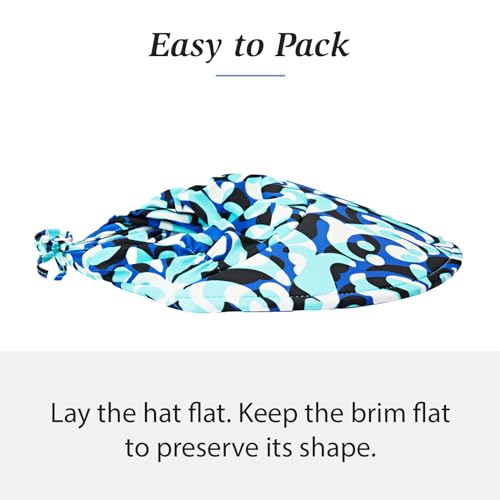 Wallaroo Hat Company Women's Aqua Sun Visor – UV Sun Protection, Water Friendly, Packable Design, Adjustable - color: Black