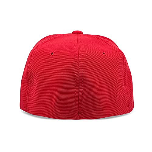 [2 Pack] Hybrid Stretch-Fitted Trucker Cap, Baseball Cap with Air Mesh - color: 2pk Red, size: Small-Medium