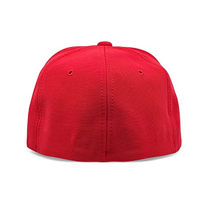 [2 Pack] Hybrid Stretch-Fitted Trucker Cap, Baseball Cap with Air Mesh - color: 2pk Red, size: Small-Medium