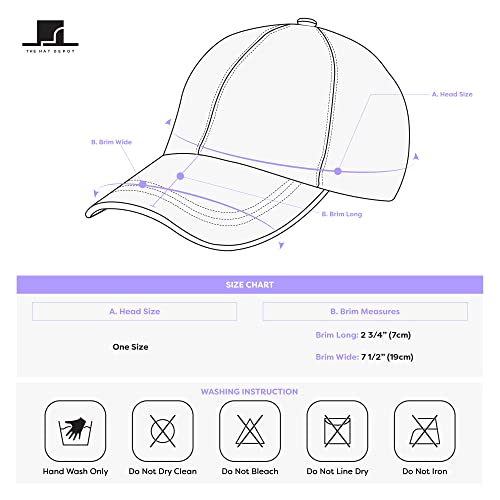 The Hat Depot 100% Cotton Pigment Dyed Low Profile Dad Hat Six Panel Cap - color: 2. Black/Putty