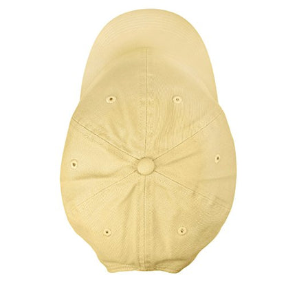 Falari Classic Baseball Cap Dad Hat 100% Cotton Soft Adjustable Size - color: Light Yellow