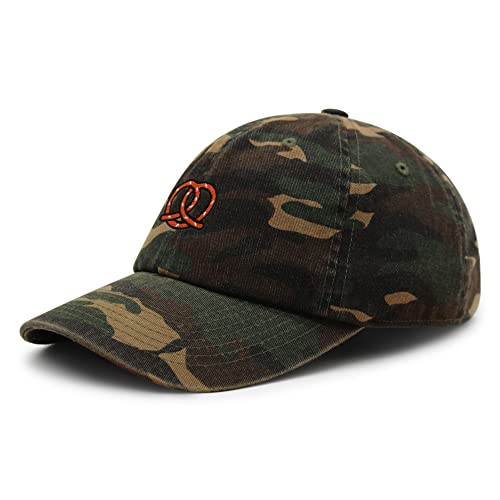 JPAK Pretzel Premium Dad Hat Embroidered Cotton Baseball Cap Snack - color: Green Camo
