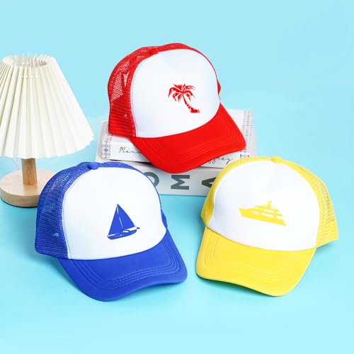 Yookat 8 Pieces Blank Baseball Caps Mesh Trucker Hat Sublimation Blank Trucker Hats for Men and Women