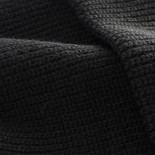 JILANI HANDICRAFT Trawler Beanie Winter Fisherman Beanie for Men Knit Cuff Unisex Skullcap (Acrylic, Black)