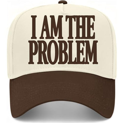 I Am The Problem Hat - color: Brown/Natural