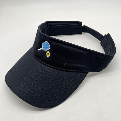 Embroidered Pickleball Visor Men Women,Gifts for Pickleball Lovers - color: Black, style: Pickleball