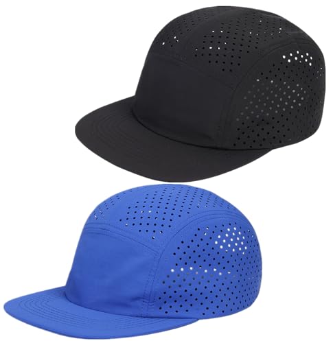 COOLSOME Five Panels Hat Basic Daily Wear Breathable Mesh Airy Quick Dry Cap - color: Laser Mesh|blue L 60-62cm