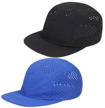 COOLSOME Five Panels Hat Basic Daily Wear Breathable Mesh Airy Quick Dry Cap - color: Laser Mesh|blue L 60-62cm