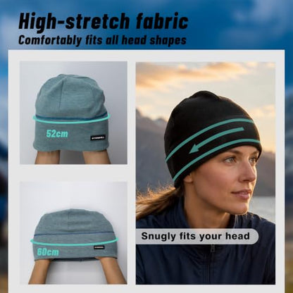 Honeycomb Thermal Skull Cap Beanie for Men Women - color: Aa-e11- Heather Blue