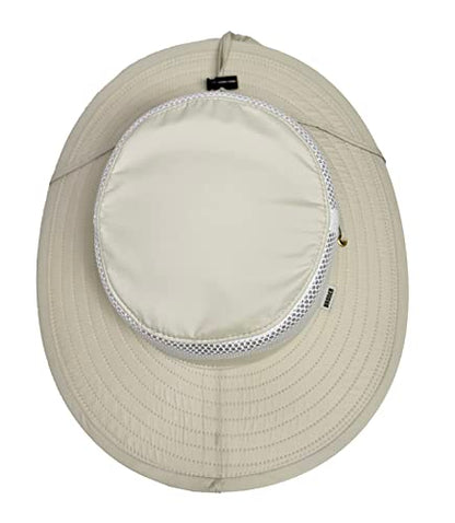 Broner Ripstop Nylon Floatable Outdoor Sun Hat with Nylon Mesh Side Panels - color: Putty, size: Medium