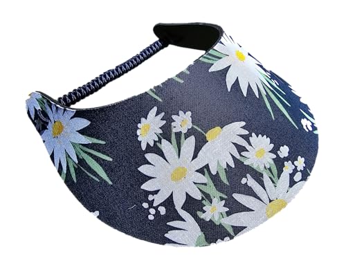 Women's Flower Design Lightweight Packable Foam Visor for Sun Protection & Outdoor Activities - color: Daisy 8