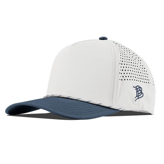 Branded Bills Bare Curved 5 Panel Rope Hat for Men - color: White/Orion