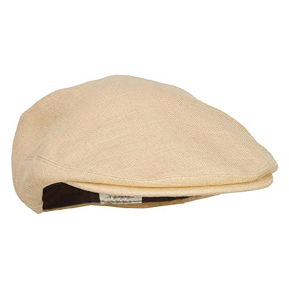 MG Big Size Men's Linen Ivy Cap - Khaki 2XL-3XL