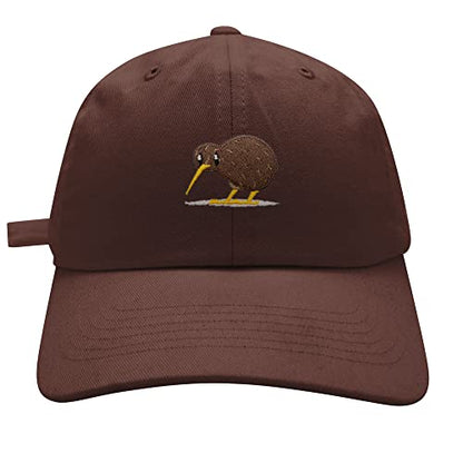 JPAK Kiwi Bird Baseball Cap Embroidered Cotton Dad Hat - Funny - color: Brown