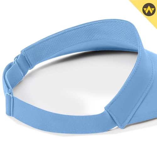 WANDER Running Sun Visor Hat Wide Brim UPF 50+ Mesh Cap for Women - color: Skyblue