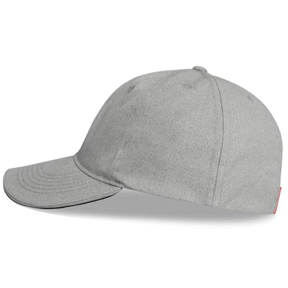 Headsweats Dad Hat – Men's Embroidered Twill Baseball Cap, Adjustable Strapback, Lightweight, Breathable - color: Light Grey/Dog