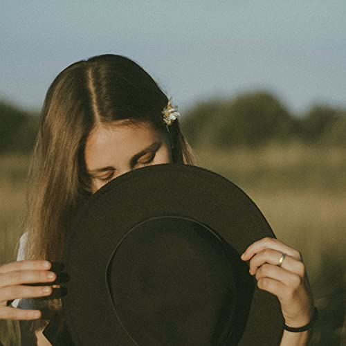 Lisianthus Women Belt Buckle Fedora Hat - color: Black