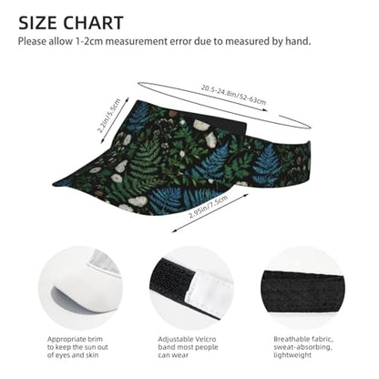Unisex Adjustable Sports Sun Visor - color: Wild Plants