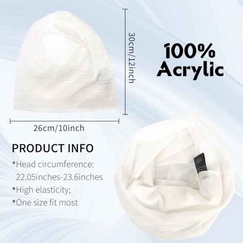 Ruphedy Men Slouchy Beanie Summer Long Oversize Thin Lightweight Skull Cap B011h - color: White, size: One Size