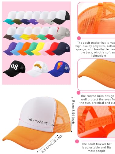 40 Pack Kids Sublimation Trucker Hat Bulk Blank Baseball Cap DIY Mesh Baseball Hat Adjustable Trucker Cap for Summer - color: Color Set 1