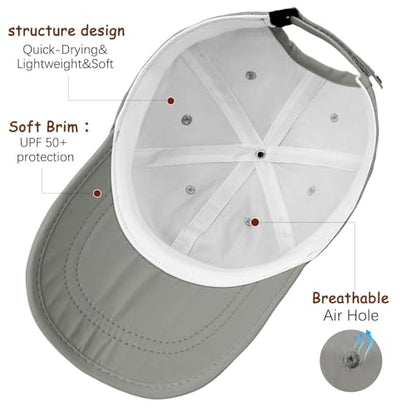 ZOORON Soft Brim Baseball Cap Low Profile Unstructured Dad Hat, Adjustable Washer Friendly Sport Hats for Golf Running - color: 1pack-dark Green