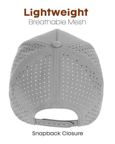 FURTALK Quick Dry Trucker Hat Breathable Laser Cut Mesh-Back Baseball Cap - color: Light Grey
