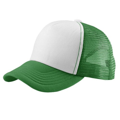 MC Perfectly Crowned Adjustable Snapback Trucker Mesh Cap - color: Kelly White