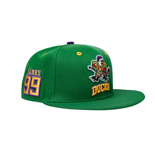 D-5 Mighty Ducks #96 Conway #99 Banks Baseball Cap - color: #99 Green