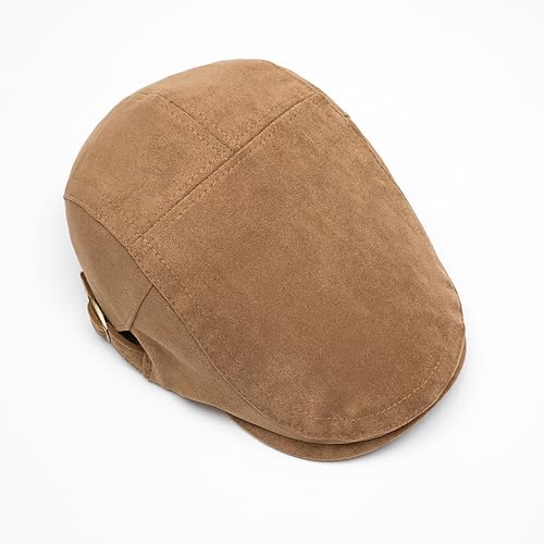 Mens Newsboy Cap Flat Ivy Gatsby Hat Adjustable Cabbie Cap for Women - color: Black