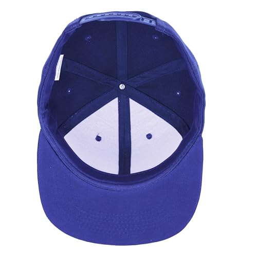 Gelante Plain Blank Flat Brim Adjustable Snapback Baseball Caps LOT 6 Pack - color: Royal
