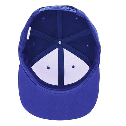 Gelante Plain Blank Flat Brim Adjustable Snapback Baseball Caps LOT 6 Pack - color: Royal