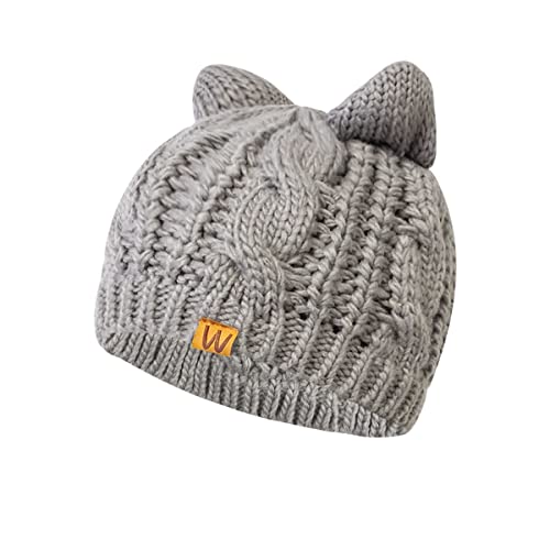 allydrew Winter Thick Knit Beanie Slouchy Beanie for Men & Women - color: Gray