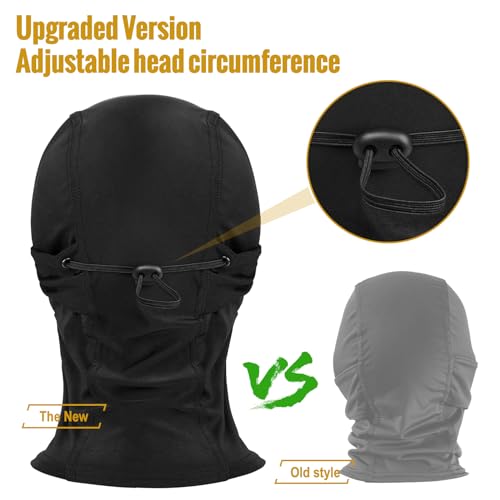 OneTigris Tactical Balaclava Mesh Mask Full Head Airsoft Face Protector - color: Black