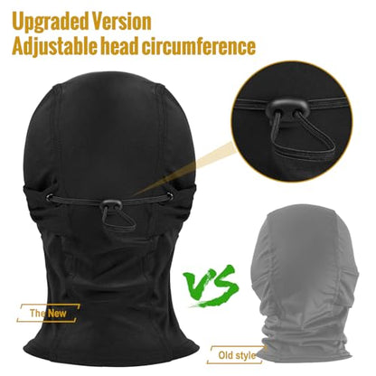 OneTigris Tactical Balaclava Mesh Mask Full Head Airsoft Face Protector - color: Black