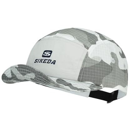 CLAPE Short Brim Cap for Men, Camouflage Quick Dry 5 Panel Running Hat - color: Bssd2577-grey