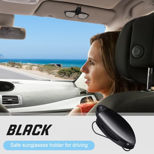 Frienda 5 Pcs Car Sun Visor Clip Sunglasses Holder,Black,Gray, Silver - color: Black, Gray, Silver