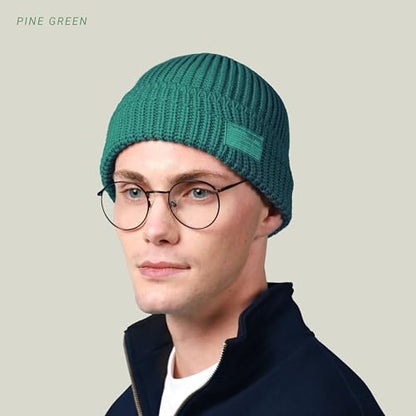 Fisherman Beanie Cuffed Knit Winter Hat Trawler Sailor Watch Cap Men Women - color: Waffle (Cloudy)