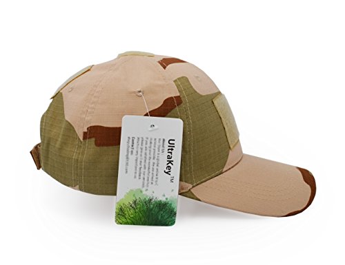 UltraKey Military Tactical Operator Cap, Outdoor Army Hat Hunting Camouflage Baseball Cap - color: Desert Camouflage
