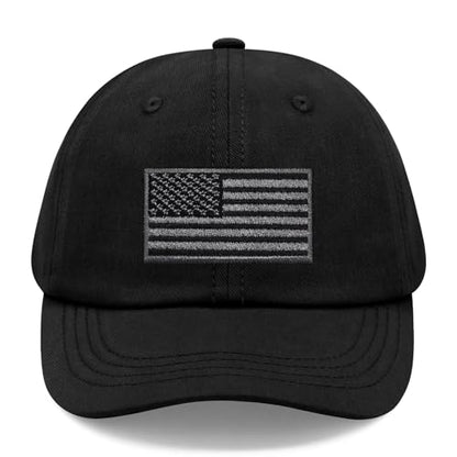 qikqik Baby Baseball Cap Toddler Baseball Hat Baby Ball Cap Toddler Hats for Boys Girls Cotton Infant Caps Kids Trucker Hat - color: Black With Usa Black/Grey Flag, size: 6-24 Months
