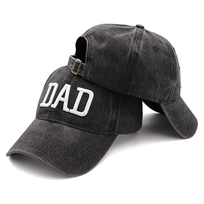 Mom and Dad Hats Fathers Day Mom Dad Gifts Hat Embroidered Adjustable Baseball Caps New Parents Gifts for Couples - color: Red Mom Hat and Black Dad Hat