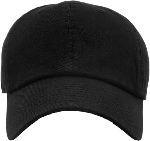 KBETHOS® Classic Washed Cotton Baseball Cap - color: Black