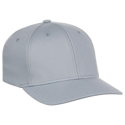 Lids Blank All Star Classic Structured Stretch Fitted Baseball Cap – Curved Bill Hat for Men and Women - color: Light Grey, size: Small-Medium